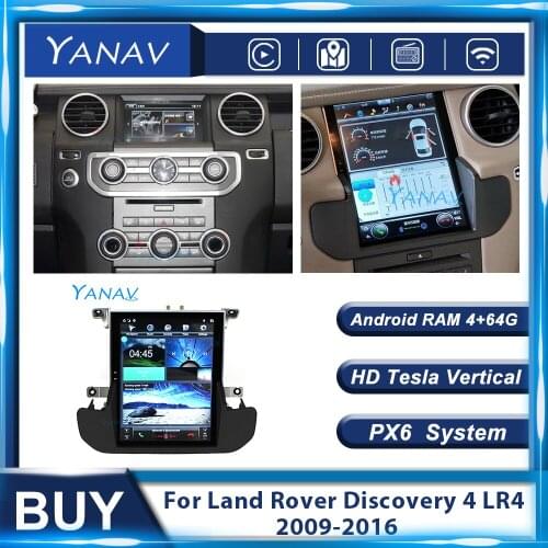 Car Radio Audio Android Stereo Receiver For-Land Rover Discovery 4 LR4 2009-2016 Vertical Stereo Video Multimedia DVD Player