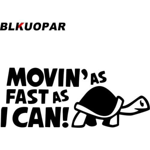 BLKUOPAR for Windshield Interesting Text Moving As Fast As I Can Decals Vinyl Car Stickers Waterproof Trunk Funny Decoration