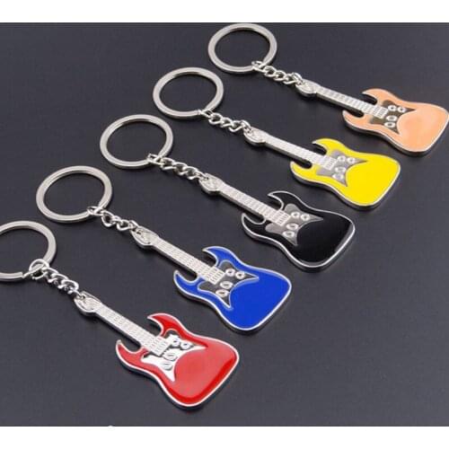 20pcs/lot Creative Guitar key chain keychain for keys ring holder souvenirs buckle trinket keyring gift bag charm accessories