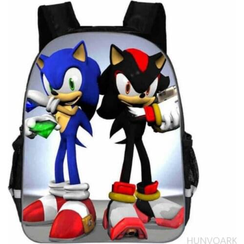 11 Inch SONIC RACING Backpack Children Cartoon Sonic Backpacks Boys Girls SchoolBag For Kindergarten Daily Backpack Kids BookBag