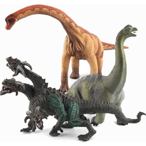 Jurassic Dinosaur World Simulation Brachiosaurus Pterodactyl Dragon Tyrannosaurus Soft PVC Figures Animal Park Collection Toys