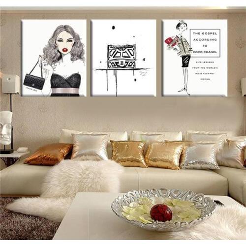 JIE DO ART 3 Pieces Canvas Wall Art Canvas Painting Fashion Landscape Wall Pictures For Living Room Hd Print