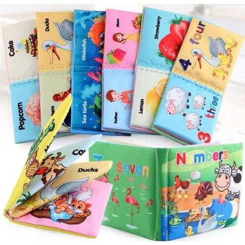 0-36 Months Baby Cloth Books Intelligence Development Soft Learning Cognize Reading Books Early Educational Toys Baby Learning