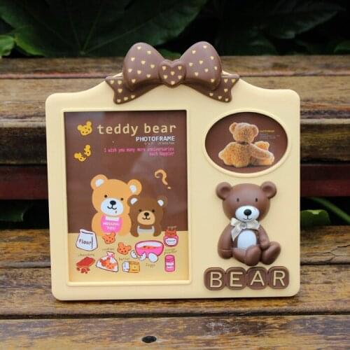 Cartoon bear photo frame 7 inch 3 inch combination photo frame Rilakkuma children baby set-up gift