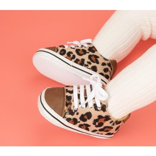 New Baby Girl Shoes 2021 Autumn Low-cut Leopard Pattern Fashion Wild children Girls Baby Casual Canvas Shoes