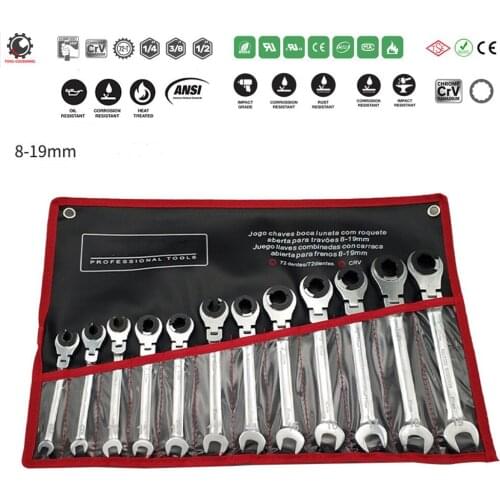 New Standard Quick Tubing ratchet wrench Flex Head Ratcheting Open Combination Wrench Hand Tools Car Motorcycle Repair Wrench