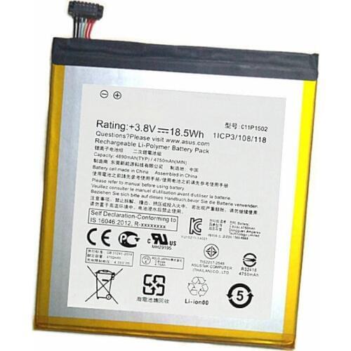 Original C11P1502 battery 4890mah for ASUS ZENPAD 10 Z300C Z300CL Z300CG P023 P01T 10.1 batteries