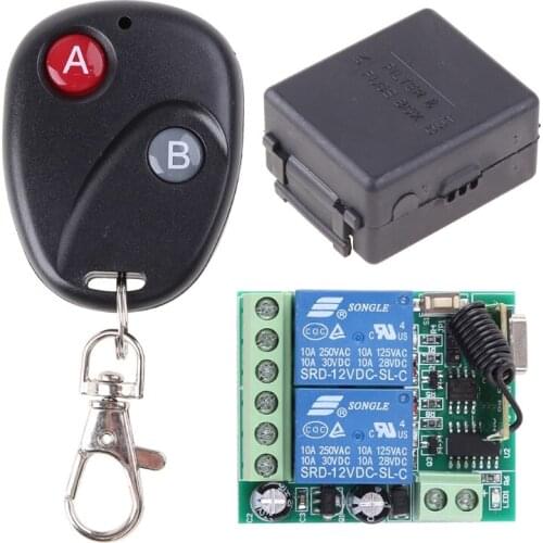 LX9A Rf Transmitter 433mhz Remote Control Wireless Remote Control Switch 433mhz DC 12v 2ch Relay Receiver Module