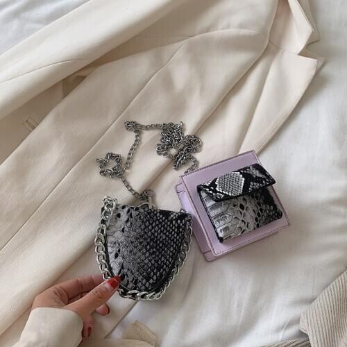 Vintage Fanny Pack Luxury Serpentine Women Waist Belt Bags Fashion Designer Mini Square Chest Bag Female Casual Pouch Coin Purse