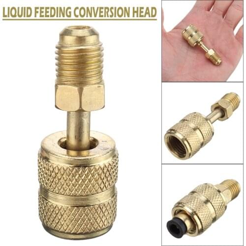 Split Ductless Service Port Adapter Connector Precision Air Conditioning R410a Adapters 5/16" SAE Female to 1/4" SAE Male Mayitr