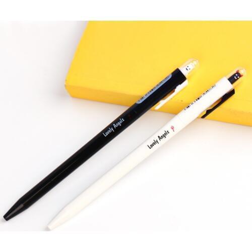 4pcs Press Hiding Lovely Angles gel pen ballpoint 0.5mm Black color ink Cute Demon gift Office material school supplies F816