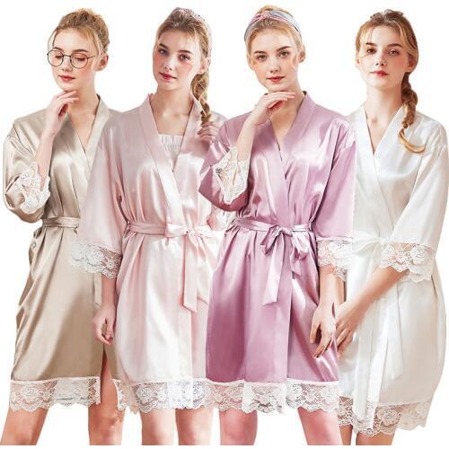 Женские халаты с кружевом RUILINGSHA China At AliExpress