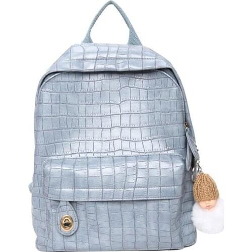 Alligator Backpack Vintage Leather Travel Bag For Women Large Capacity Teenager Girls A4 Bookbag Mochila Laptop Backpacks