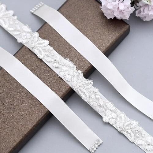 ZMS470 Simplicity Handmade Embroidery Bride Belt Wedding Party Clothes Accessories Girl Dress For Formal Occasions Sash