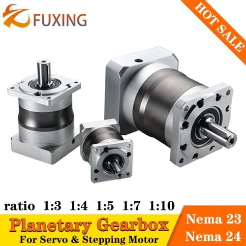 PLF60A Ratio10:1 7:1 5:1 3:1 Nema 23 24 Stepping Motor 60mm 200w 400w Servo Motor Speed Reducer Precision Planetary Gearbox