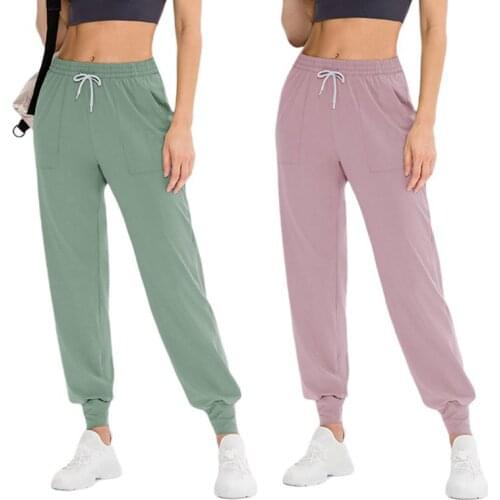 High Waist Loose Fitness Yoga Pants Trousers Ladies Harem Dance Running Pants For Women Training Full Length Cotton
