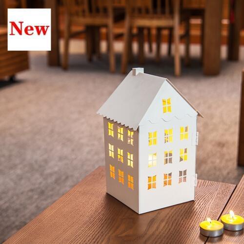 Nordic Creative Metal Candlestick Home Candle Shaped Danish cottage lantern Dinner Props Wedding Party Home Decoration