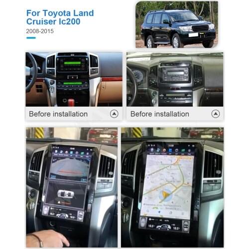 Tesla vertical screen Android 9.0 Car multimedia Player For TOYOTA LAND CRUISER 200 2008-2015 GPS Navi radio stereo BT head unit