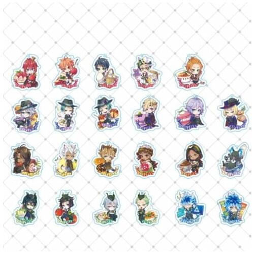 Twisted Wonderland Floyd Ace Deuce Cater Trey Riddle Acrylic Pendant Figure Keychain Keyring Collection Model Toy Gift Cosplay