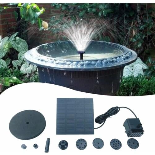 7V 1.2W Solar Power Water Pump Garden Fountain Pool Watering Pump Outdoor Solar Panel Birdbath Floating Pumps Kit