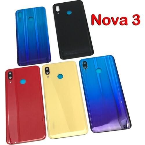 Replacement Glass Battery Back Cover Case with Tape Replacement For Huawe Nova 3