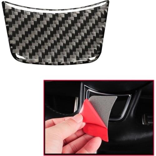 10-20PCS 59*37mm Carbon Fiber Steering Wheel Sticker Car Interior Decoration for Audi for sline s3 s4 s5 s6 s7 Car Styling