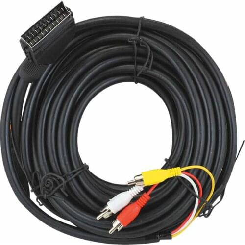 SCART TO 3RCA 10 METRE CABLE