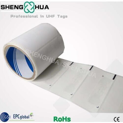 100pcs/lot Black Mark UHF Passive Smart Paper White Self Adhesive Tag Label Sticker For RFID Printer