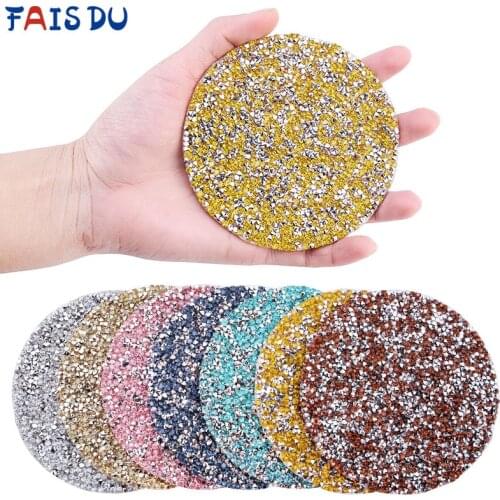 4/6 Pcs Round BlingBiling Rhinestone Sparkling kawaii Coaster Set Crystal Home Decor Table Decoration Cup Coasters For Glasses