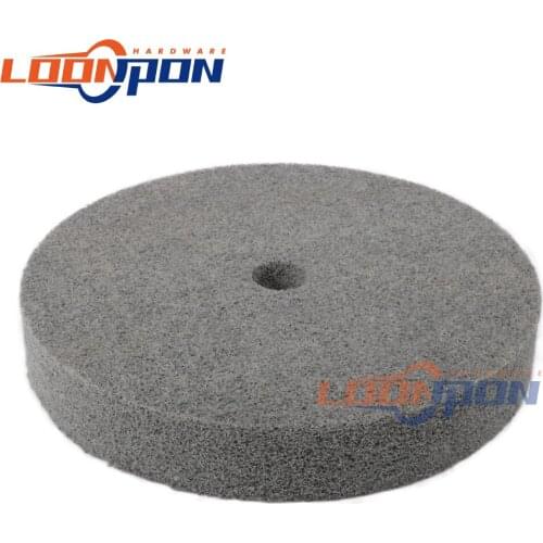 6inch/150mm Nylon Fiber Polishing Wheel Gray Non-woven Unitized Wheel 9P 320# 1Pc