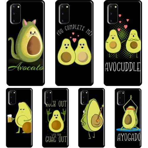 Funny Cartoon Avocado Case For Samsung Galaxy S21 Ultra S8 S9 S10 Plus Note 9 10 Note 20 Ultra S20 FE Back Cover
