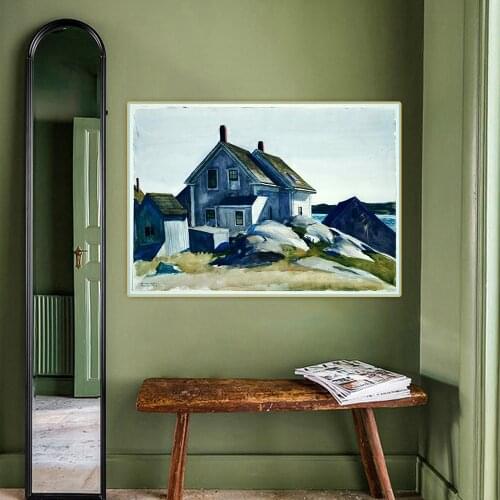 House at the Fort,1924, by Edward Hopper Canvas Oil Painting Art Aesthetic Picture Poster Wall Backdrop Decor Home Decoration