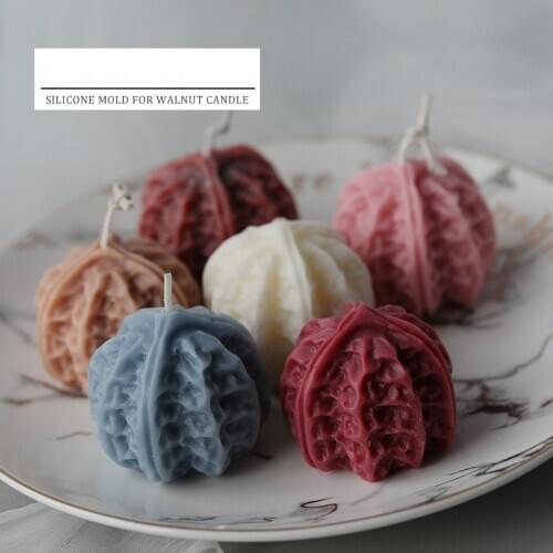 Walnut Candle Mold simulation food candle DIY material mold