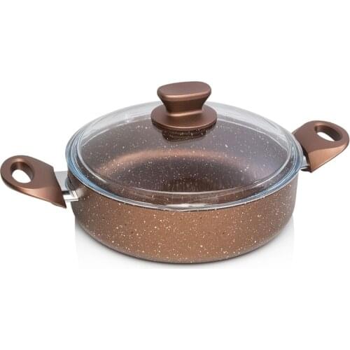 Bronze Color 24 CM Granite Shallowly Pots