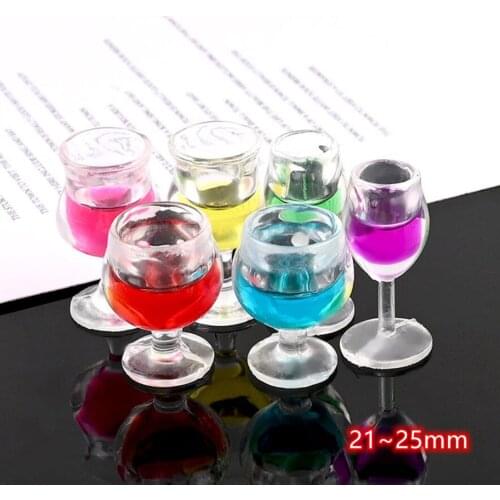 Cabochons Wine Cup 10pcs 3D Cups for home Resin Decoration Crafts Flatback Cabochon For Scrapbooking Diy Accessories