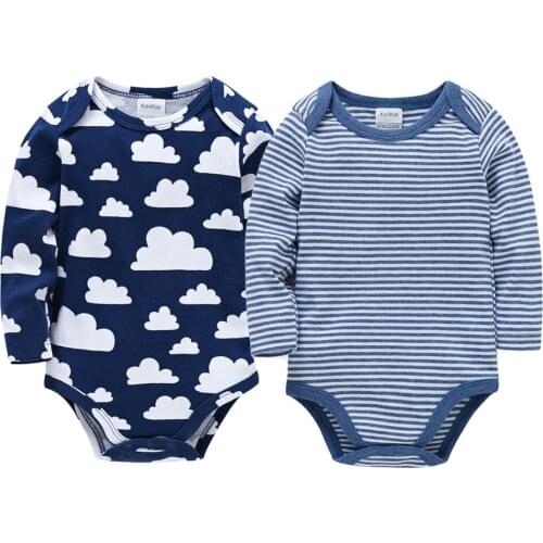 2021 Striped Boy Baby Clothes Set Soft Cotton Newborn Girl Bodysuit Infant 0-12 months bebe Jumpsuit Pajamas