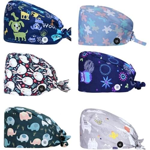 Fashion Dust Hat Adjustable Laboratory Work Hat Beauty Salon Baotou Cap Pet Beauty Salon New Unisex Scrubs Dust Hat Anti-smoke