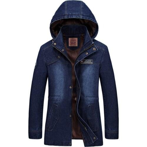 New arrive Brand Clothing Denim Jacket Men Hoodies Slim Military Outwear For Male