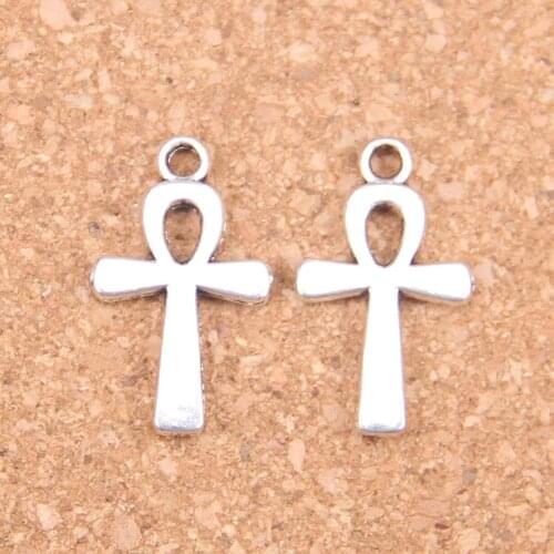 18pcs Charms egyptian ankh life symbol cross 22x13mm Antique Pendants,Vintage Tibetan Silver Jewelry,DIY for bracelet necklace