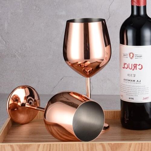 QUEENBAR Red Wine Glasses Goblet Champagne Glass Copper Plated Wine Cup For Parrty Bar Tools Wedding Gifts For Guests