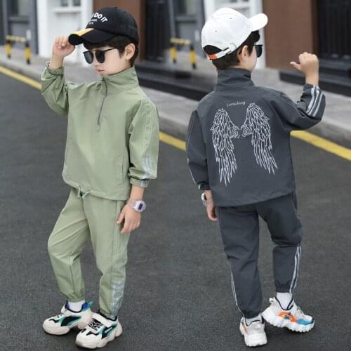 Luminous Spring Autumn Girls Clothing Suits Coat +Pants 2pcs/Set Pullover Kids Teenager Outwear Sport Beach School High Quality