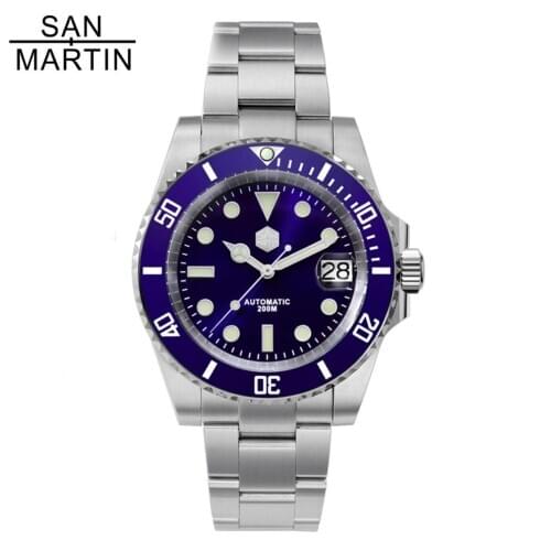 San Martin Diver Water Ghost Luxury Automatic Mens Watches Sapphire Crystal 20Bar Stainless Steel wrist watch relogio masculino