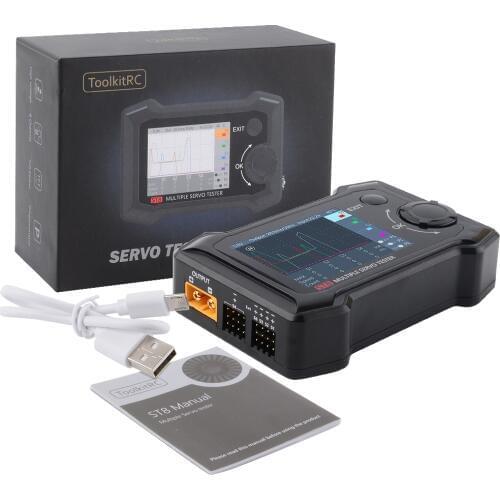 ToolkitRC ST8 2.4 TFT 7-28V 8-Channel Servo Integrated Tester 4 Independent Interface Signal Test