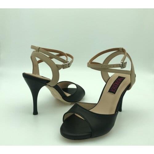 Sexy Flamenco Dance Shoes Argentina Tango Shoes pratice shoes Party shoes T628284BNL Leather Hard Sole 7.5cm 9cm heel available