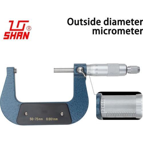 Outside micrometer 50-75 mm high precision 0.001 spiral micrometer instrument caliper centimeter Outer diameter micrometers