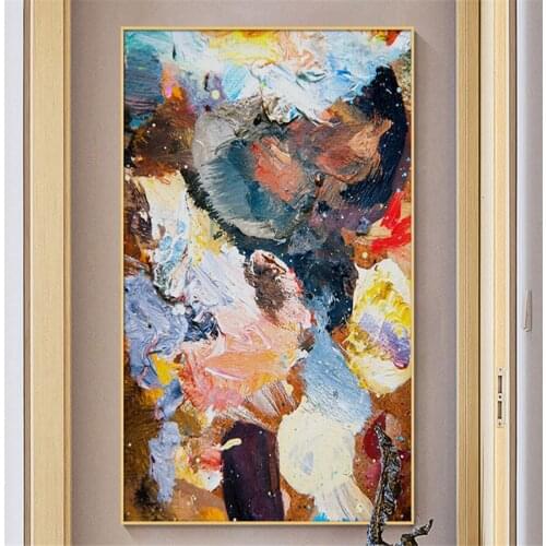 High-level painter hand-painted high-quality color abstract oil painting on canvas, beautiful texture abstract oil painting home
