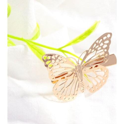 Butterfly Hair Clips Girls Fashion Retro Women Hairpins Vintage Gold Silver Styling Tools