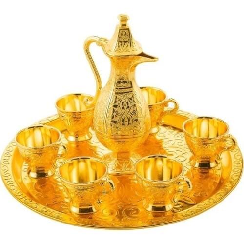 Gold Looking Zamzam Team Palm Zem Set Gold color Zamzam Cups Zamzam Jug Muslim Arab Turkish Zamzam Suits