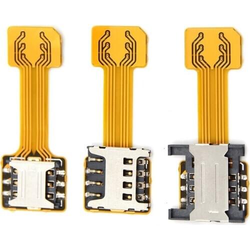 1Pcs Hybrid Double Dual Sim Card Adapter Micro SD Nano Sim Extension Adapter For Xiaomi/Redmi For Samsung/Huawei