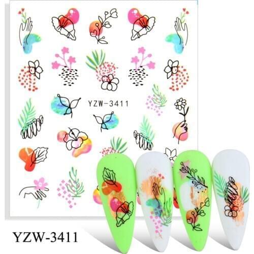 12 Sheets Butterfly Nail Sticker Set Water Decals Flower Deer Spring Summer Sliders For Manicure Nail Art Decorations Watermark